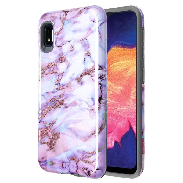 Marble Purple Grey Case Samsung A10E - Bling Cases.com