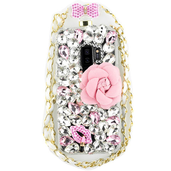 Handmade Flower Bling Bottle Case Samsung S9 Plus