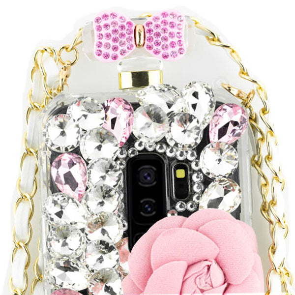 Handmade Flower Bling Bottle Case Samsung S9 Plus