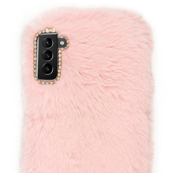 Fur Light Pink Case Samsung S22 Plus