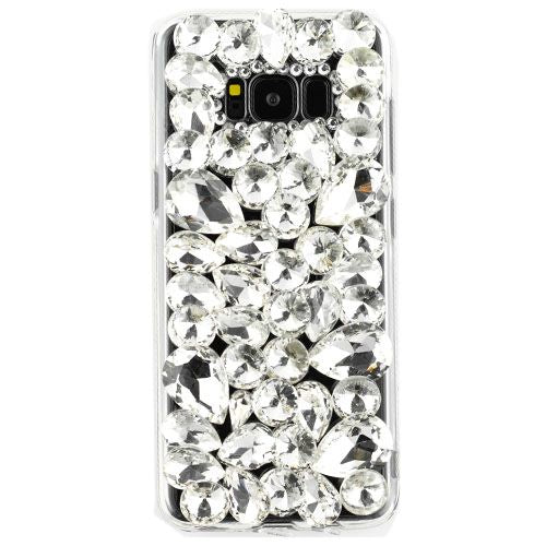Handmade Bling Silver Stones Samsung S8 Plus - Bling Cases.com