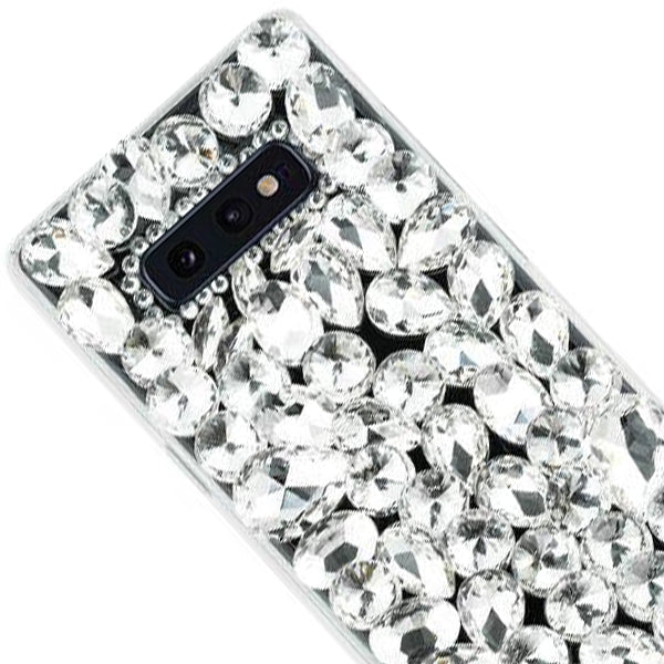 Handmade Silver Bling Stones Case Samsung S10E