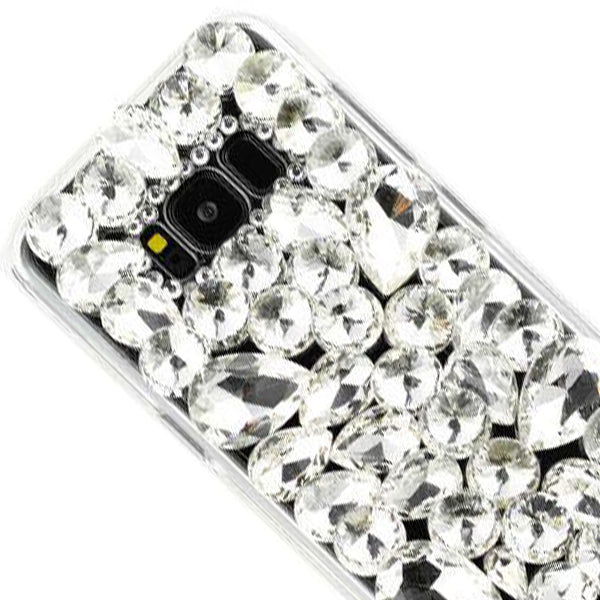 Handmade Bling Silver Stones Samsung S8 Plus