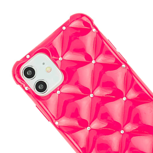 Plush Tpu Bling Skin Hot Pink Iphone 12 Mini