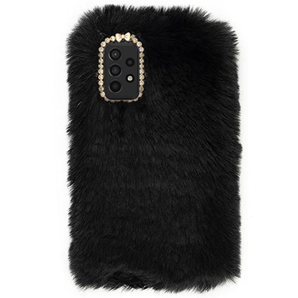 Fur Case Black Samsung A52 5G
