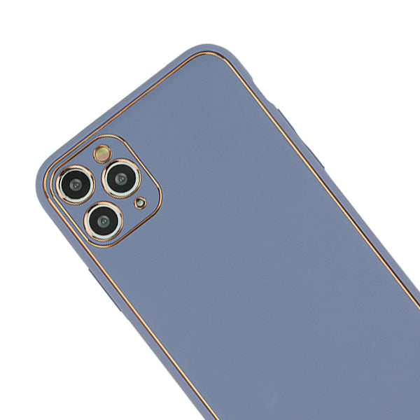 Leather Style Purple Gold Case Iphone 11 Pro