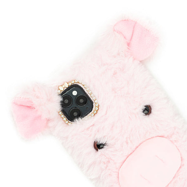 Pink Pig Fur Case Iphone 12/12 Pro