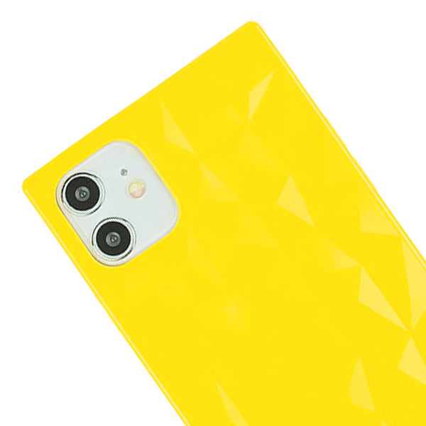 Square Box Triangle Tpu Skin Yellow Case Iphone 12 Mini