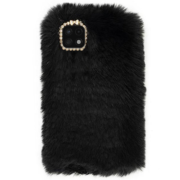 Fur Case Black Samsung A22 5G