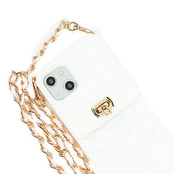 CrossBody Silicone Pouch White Iphone 13 Mini