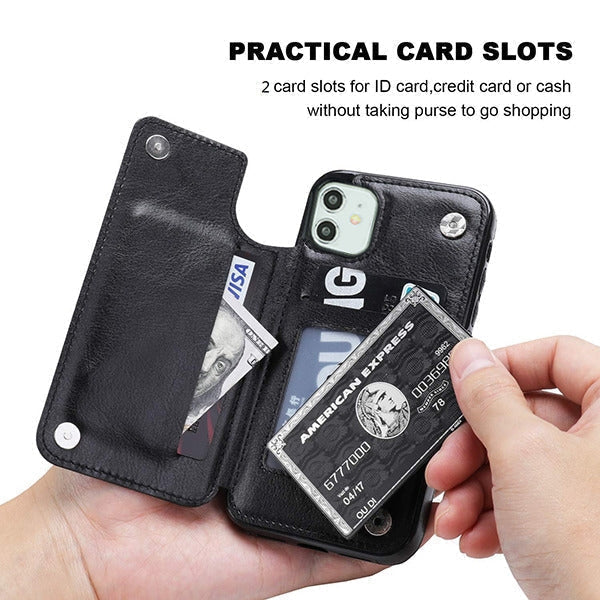 Back Book Card Case Black Iphone 11