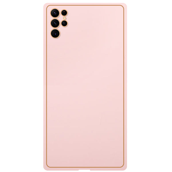 Leather Style Light Pink Gold Case Samsung S22 Ultra