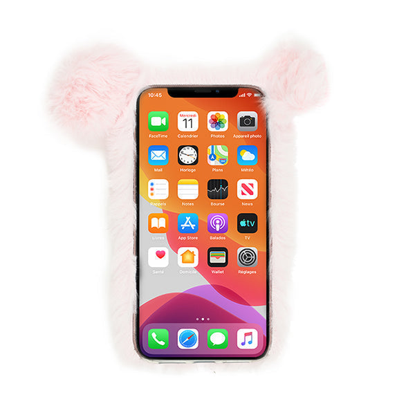 Pink Pig Fur Case Iphone 12 Pro Max