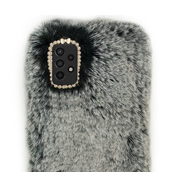 Fur Case Grey Samsung A52 5G