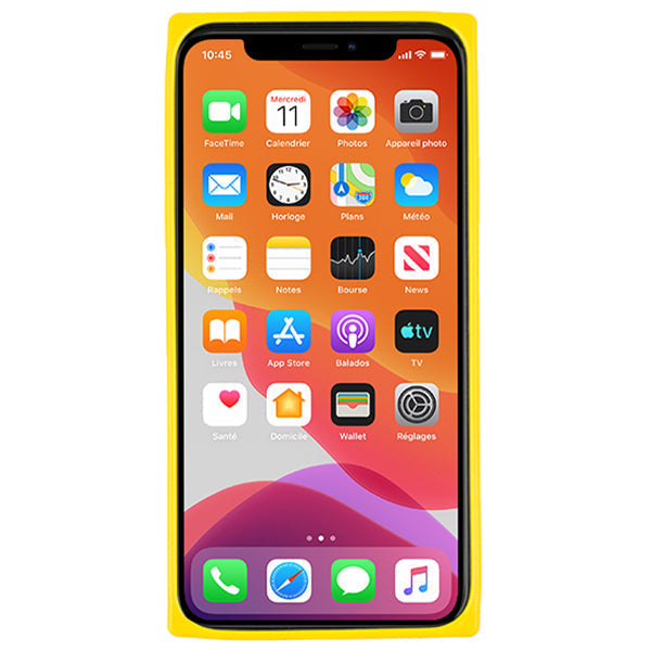 Square Box Triangle Tpu Skin Yellow Case Iphone 12 Mini