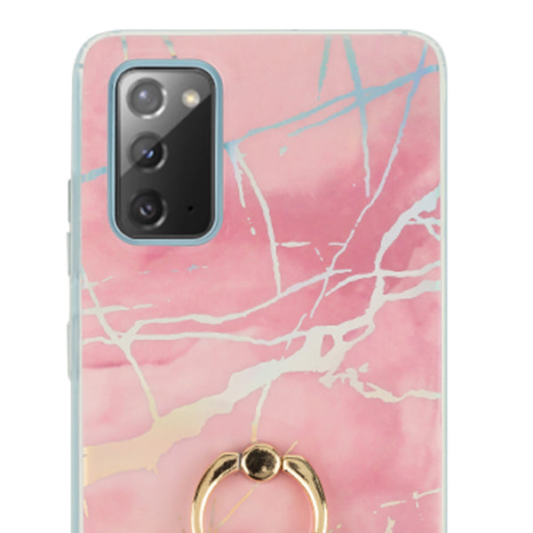 Marble Pink Ring Case Samsung Note 20