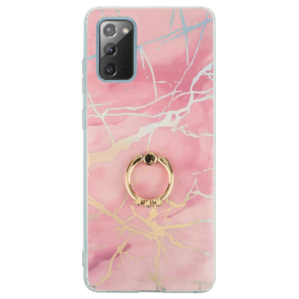 Marble Pink Ring Case Samsung Note 20