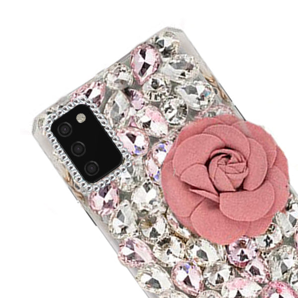 Handmade Bling Pink Flower Case Samsung A0S2