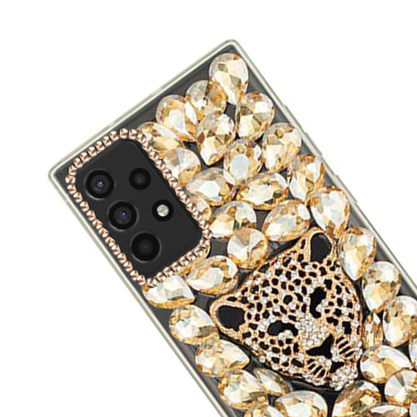 Handmade Cheetah Gold Bling Case Samsung A52 5G