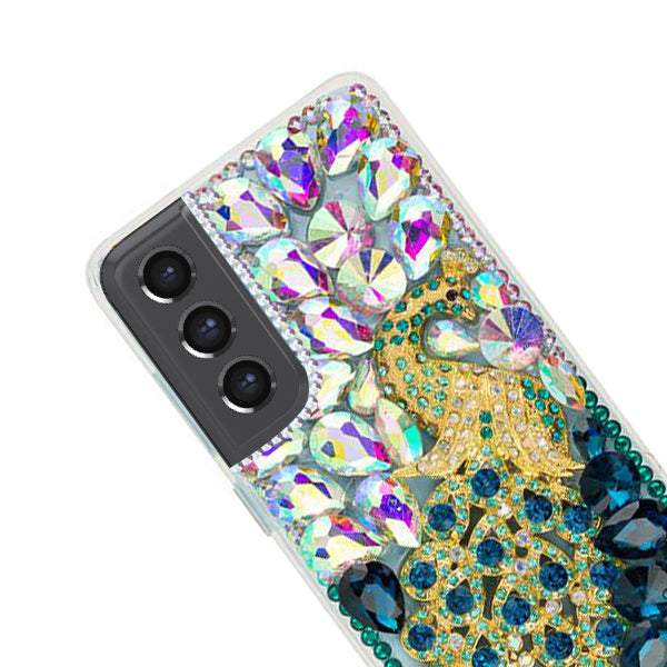 Handmade Peacock Bling Case Samsung S21 FE