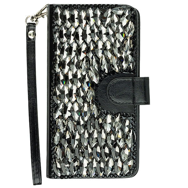 Handmade Bling Detachable Black Wallet Samsung S10E