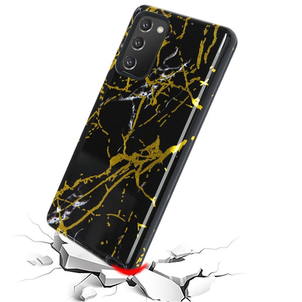 Marble Black Gold Hybrid Case Samsung Note 20