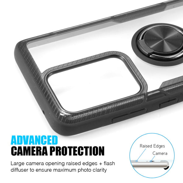 Ring Holder Case Clear Black Samsung Note 20