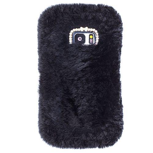Fur Case Black Samsung S7