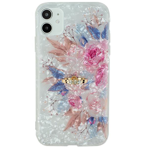 Flowers Pink Blue Ring Skin Iphone 11