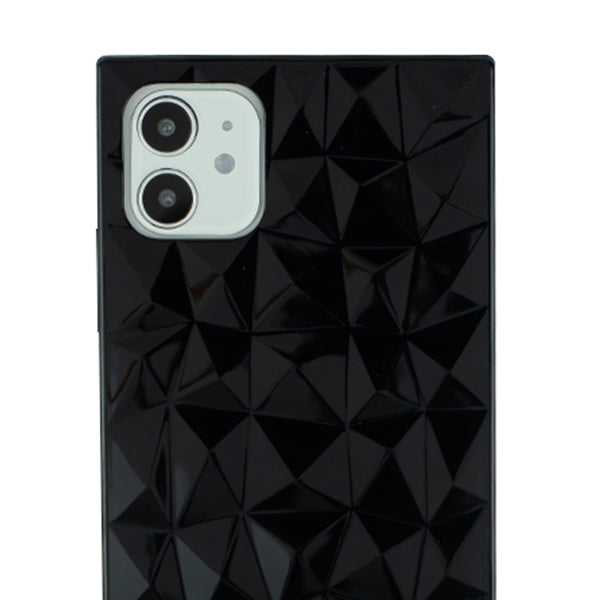 Square Box Triangle Tpu Skin Black Case Iphone 12 Mini