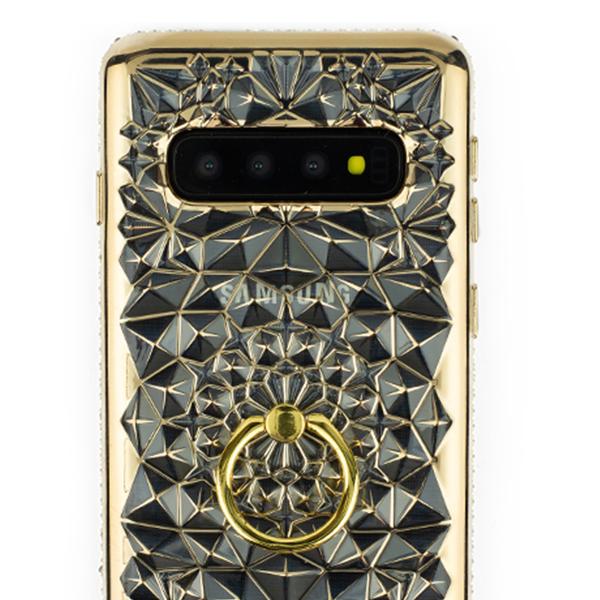 Abstract Ring Case Gold Samsung S10