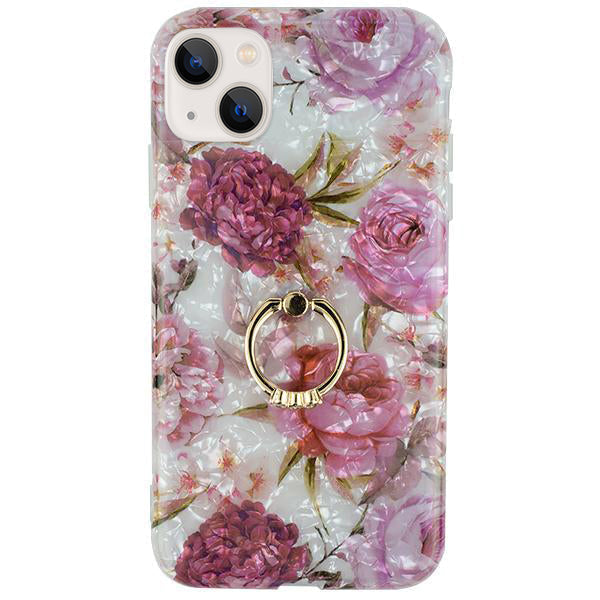 Flowers Pink Swirl Ring Skin Iphone 13 Mini