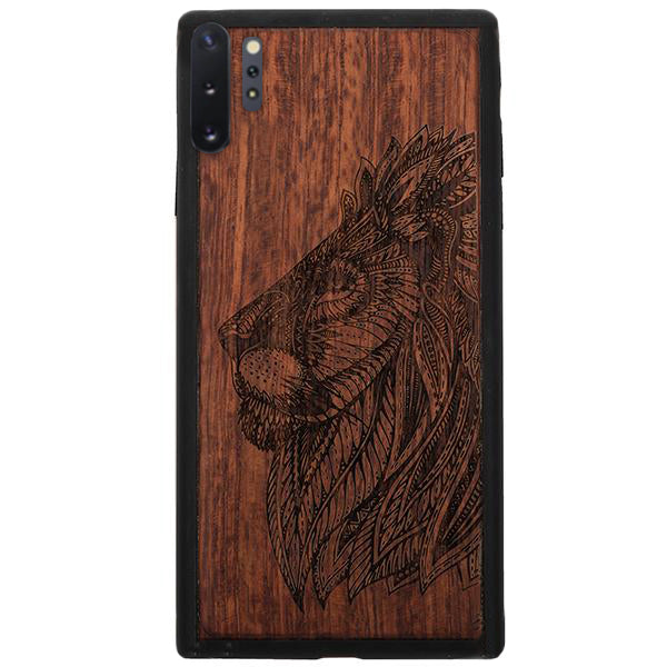 Lion Real Wood Case Samsung Note 10 Plus