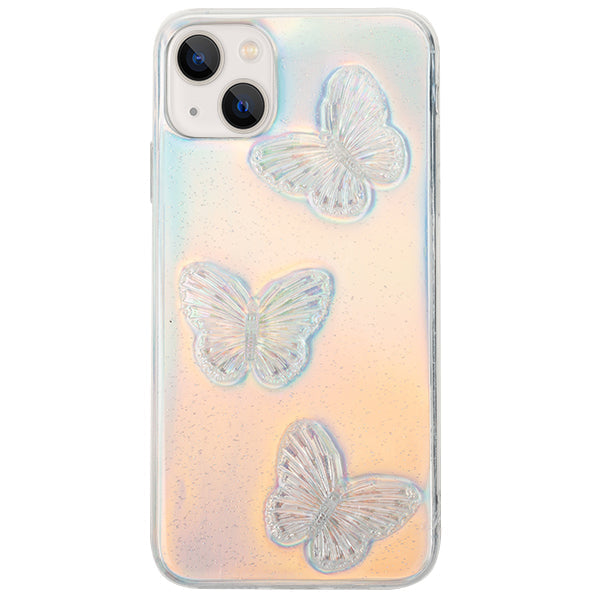 Butterflies Silver 3D Case IPhone 13