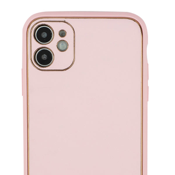 Leather Style  Light Pink Gold Case Iphone 12 Mini