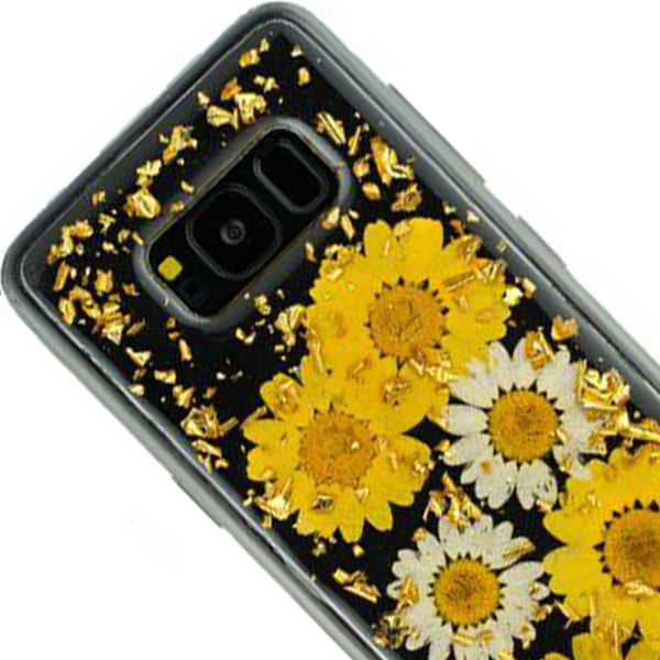 Real Flowers Yellow Flake Samsung S8 Plus