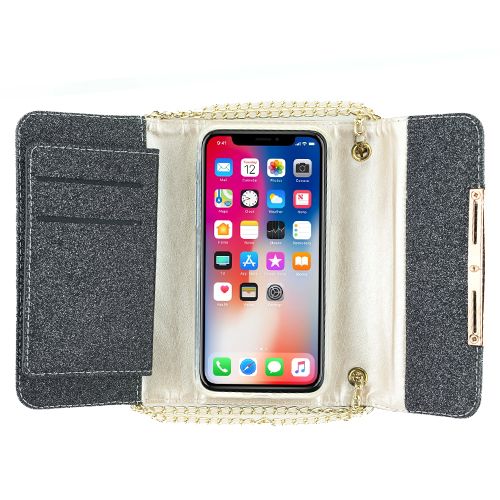 Detachable Purse Black Iphone 10/X/XS - Bling Cases.com