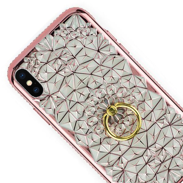 Abstract Ring Case Rose Gold Iphone XS MAX