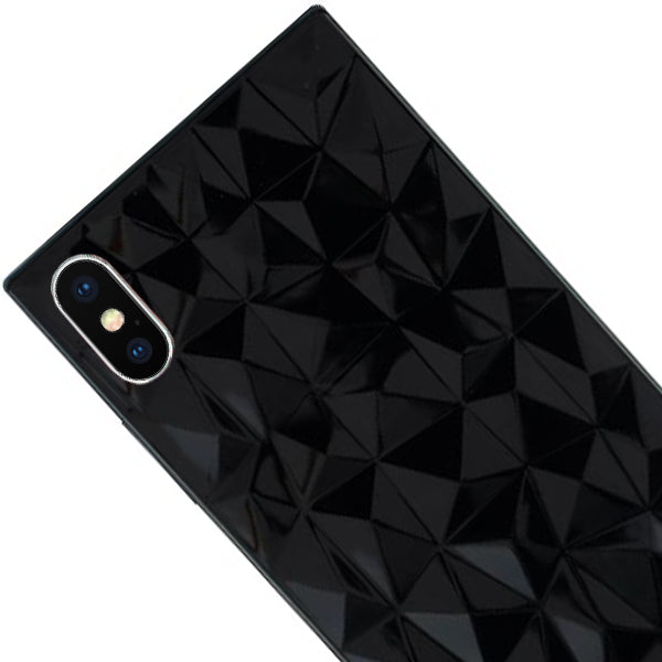 Square Box Triangle Tpu Skin Black Case Iphone 10/X/XS