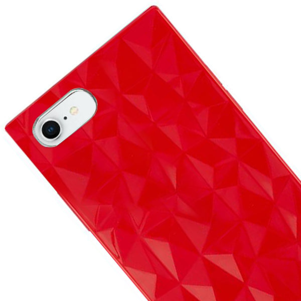 Square Box Triangle Tpu Skin Red Case Iphone 7/8 SE 2020