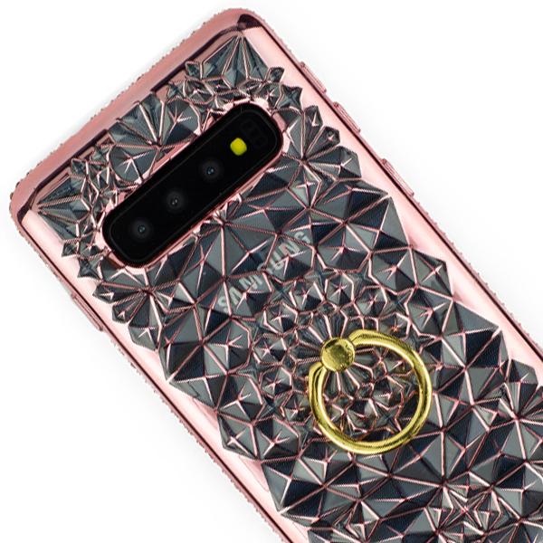 Abstract Ring Case Gold Samsung S10 Plus