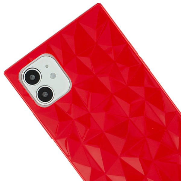 Square Box Triangle Tpu Skin Red Case Iphone 11