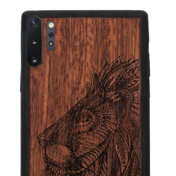 Lion Real Wood Case Samsung Note 10