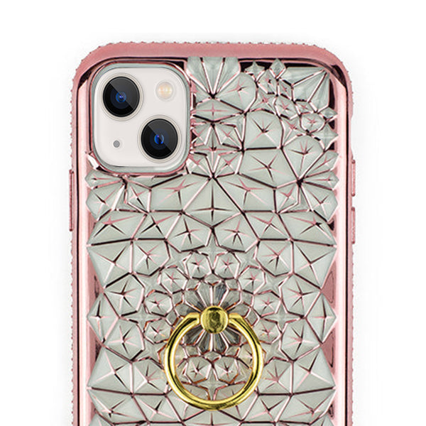 Abstract Ring Case Rose Gold Iphone 13