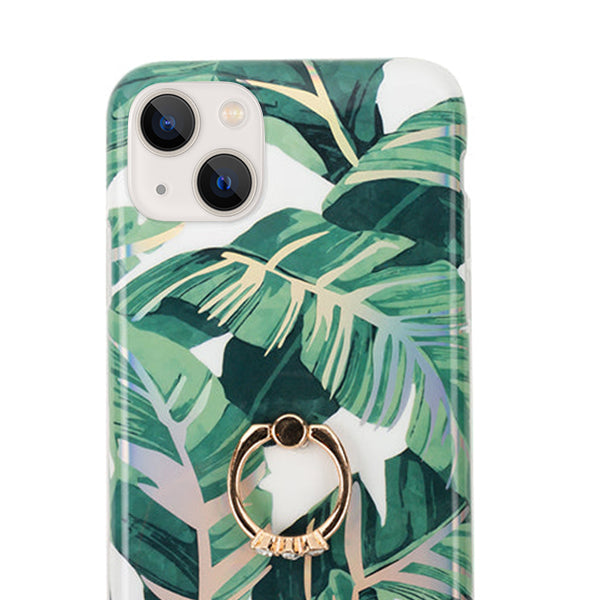 Green Leaves Ring Case IPhone 13