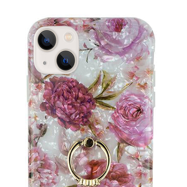 Flowers Pink Swirl Ring Skin Iphone 13