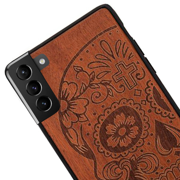 Real Wood Skull Samsung S22