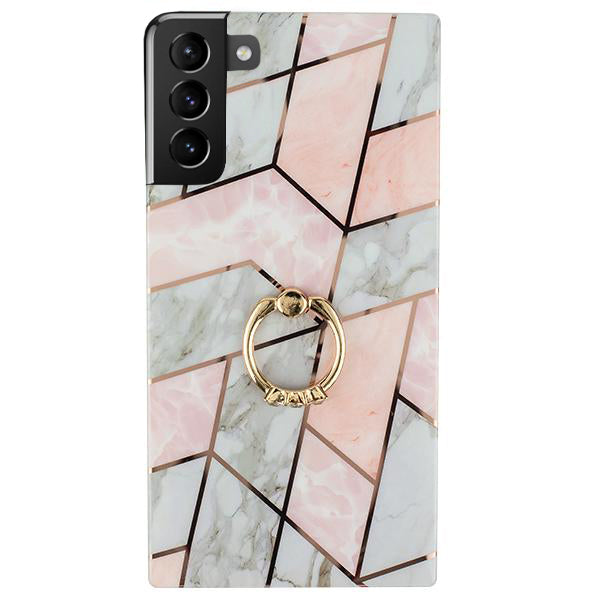 Marble Pink White Samsung S21 Plus