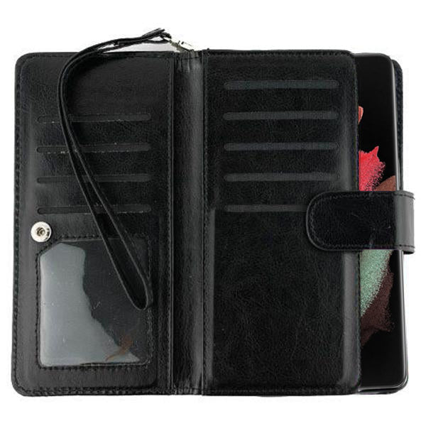 Detachable Black Wallet Samsung S22 Ultra