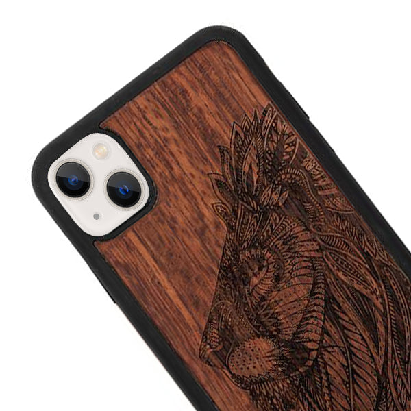 Real Wood Lion Iphone 13